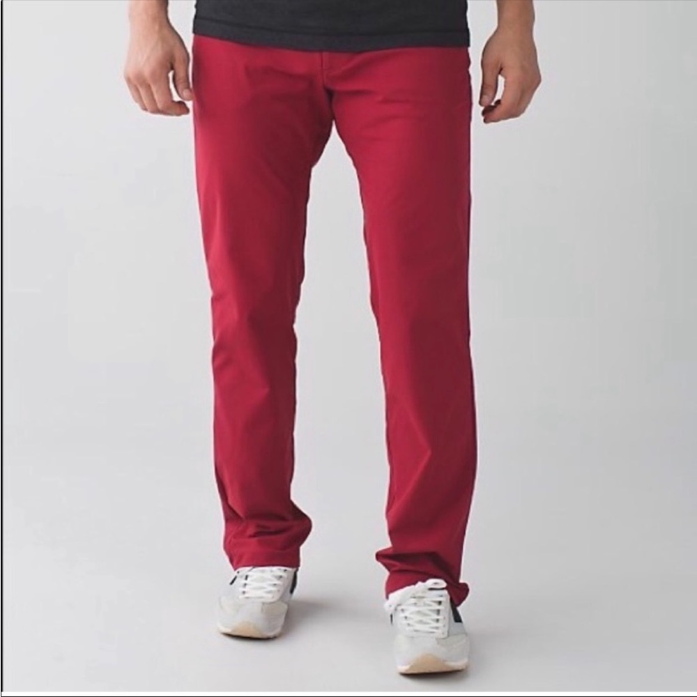 Men’s Lululemon Red ABC Pants Size 34 x 33